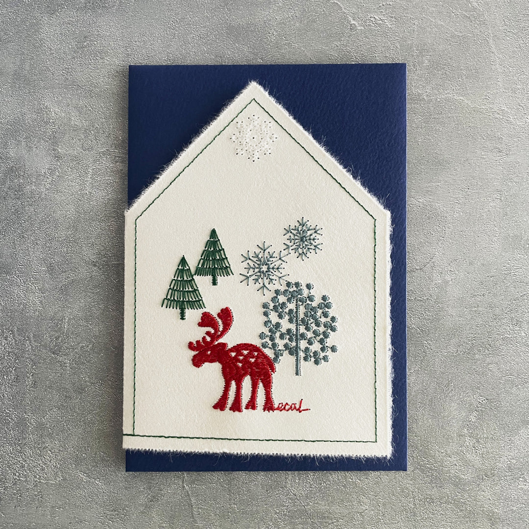 和紙のおうちカード 森の冬 winter in the forest / 3COLORS