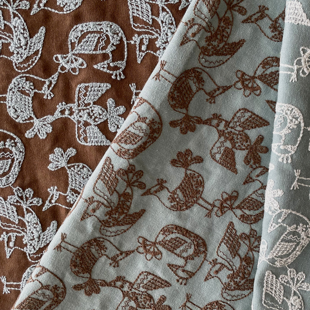 レース模様の鳥 Birds in a lace pattern / キャンバス地 3COLORS