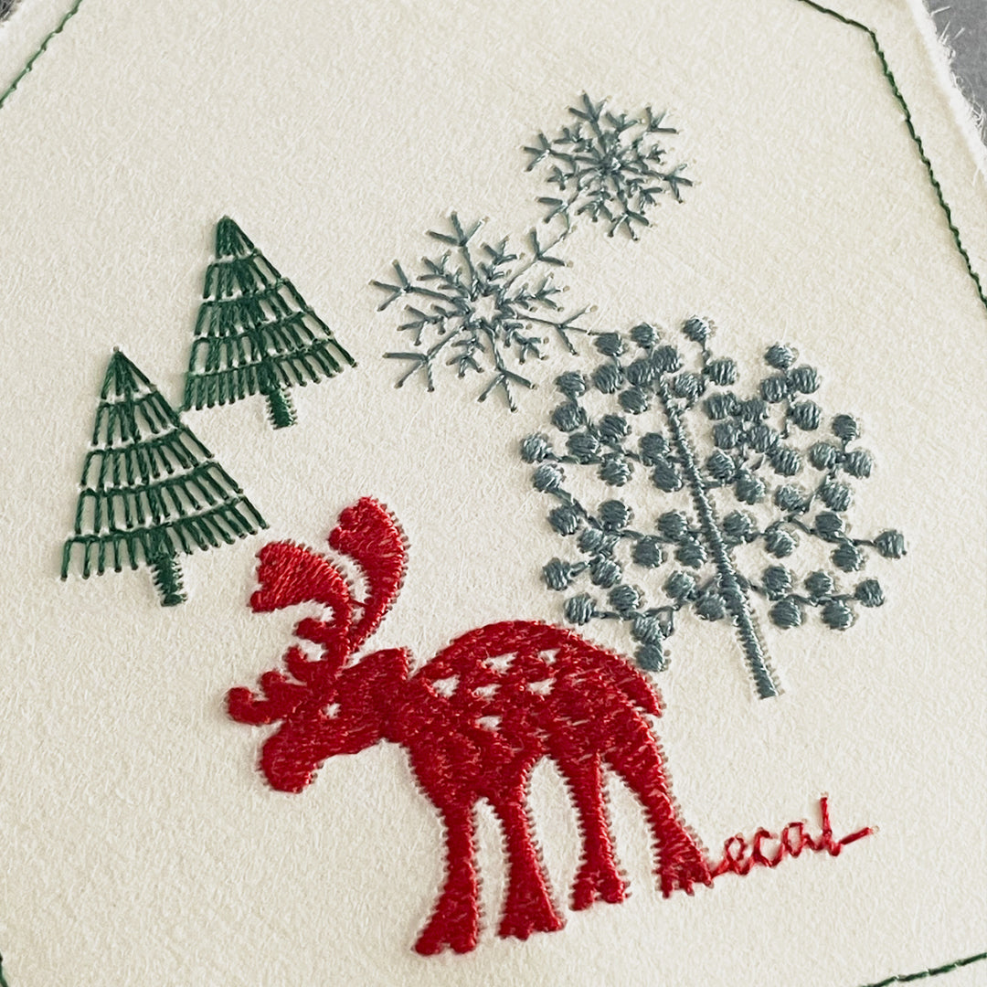 和紙のおうちカード 森の冬 winter in the forest / 3COLORS
