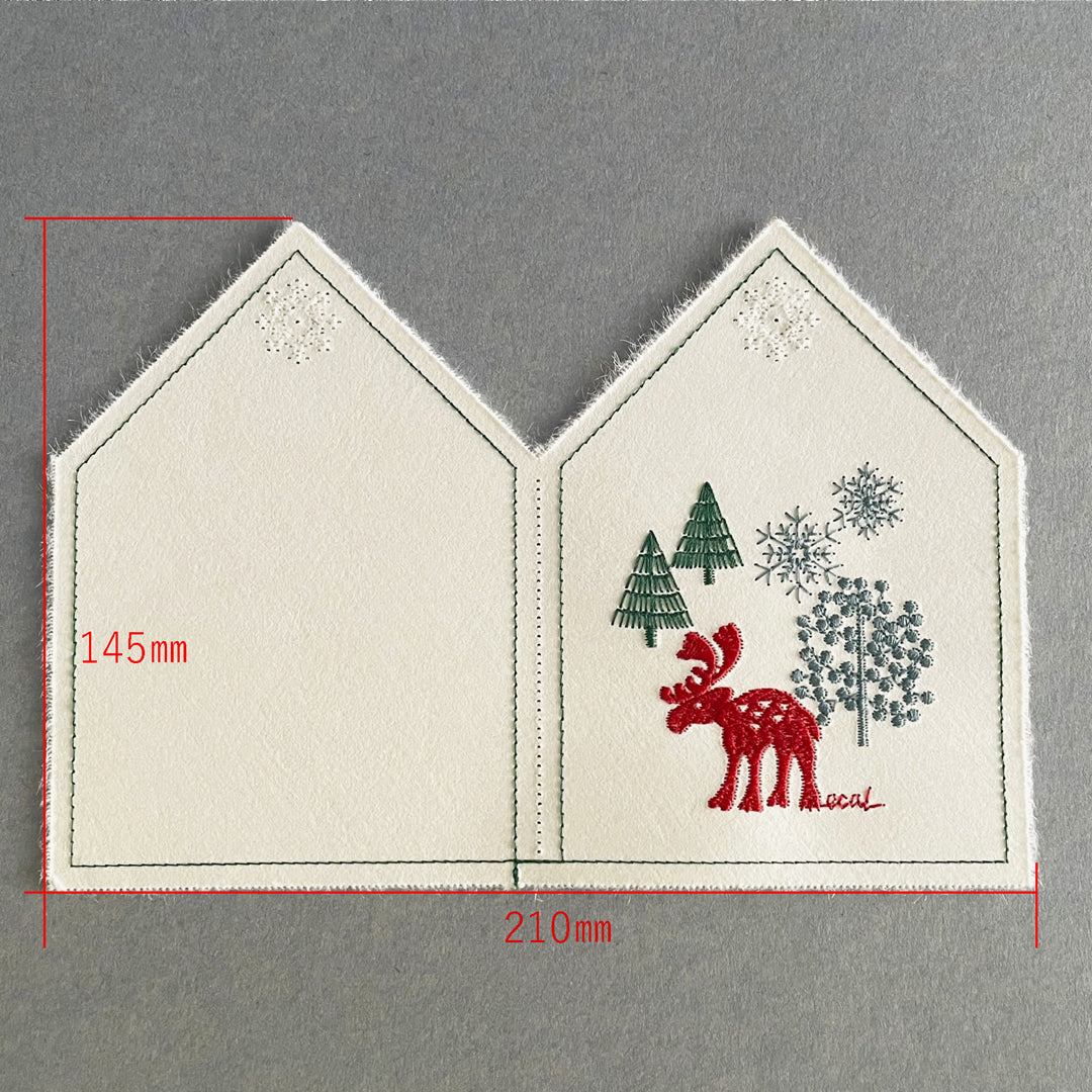 和紙のおうちカード 森の冬 winter in the forest / 3COLORS