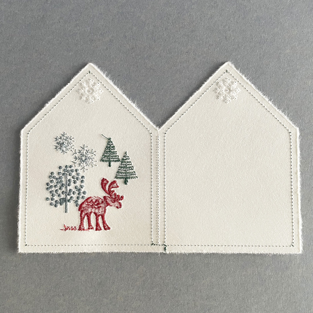 和紙のおうちカード 森の冬 winter in the forest / 3COLORS