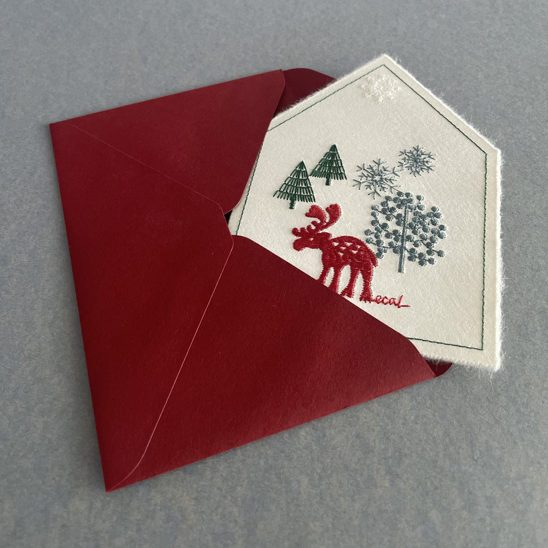 和紙のおうちカード 森の冬 winter in the forest / 3COLORS