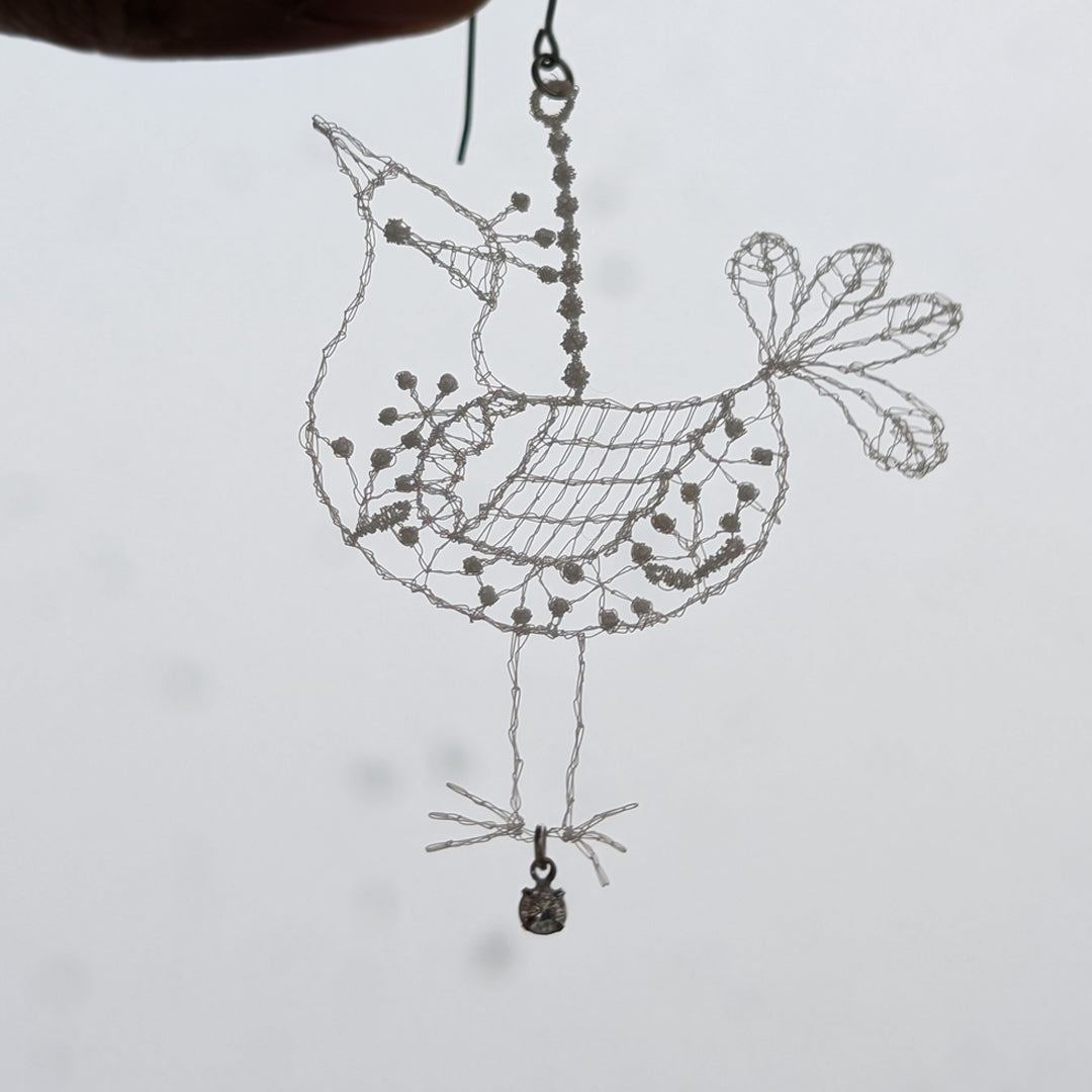 Lumikukka とり ピアス