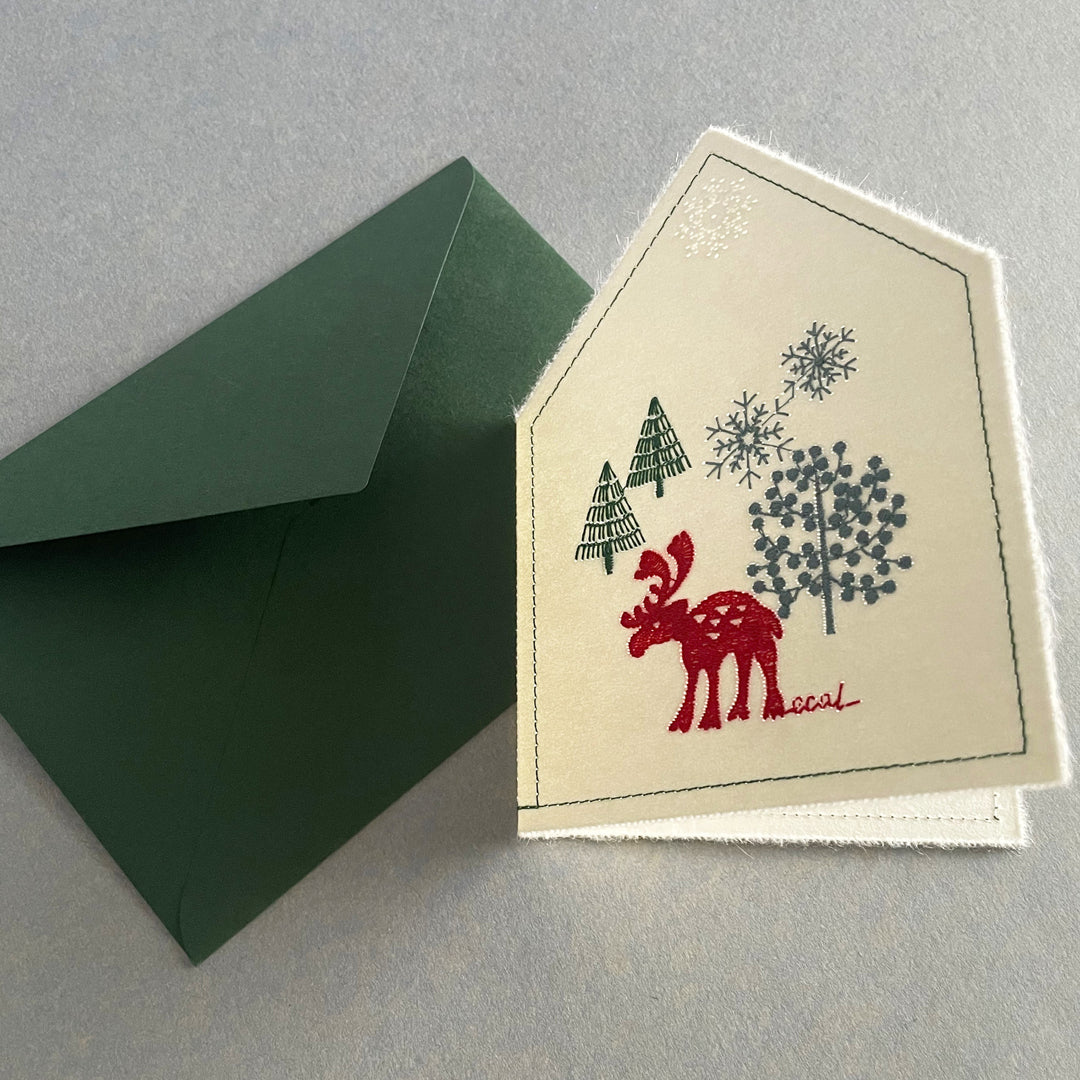 和紙のおうちカード 森の冬 winter in the forest / 3COLORS