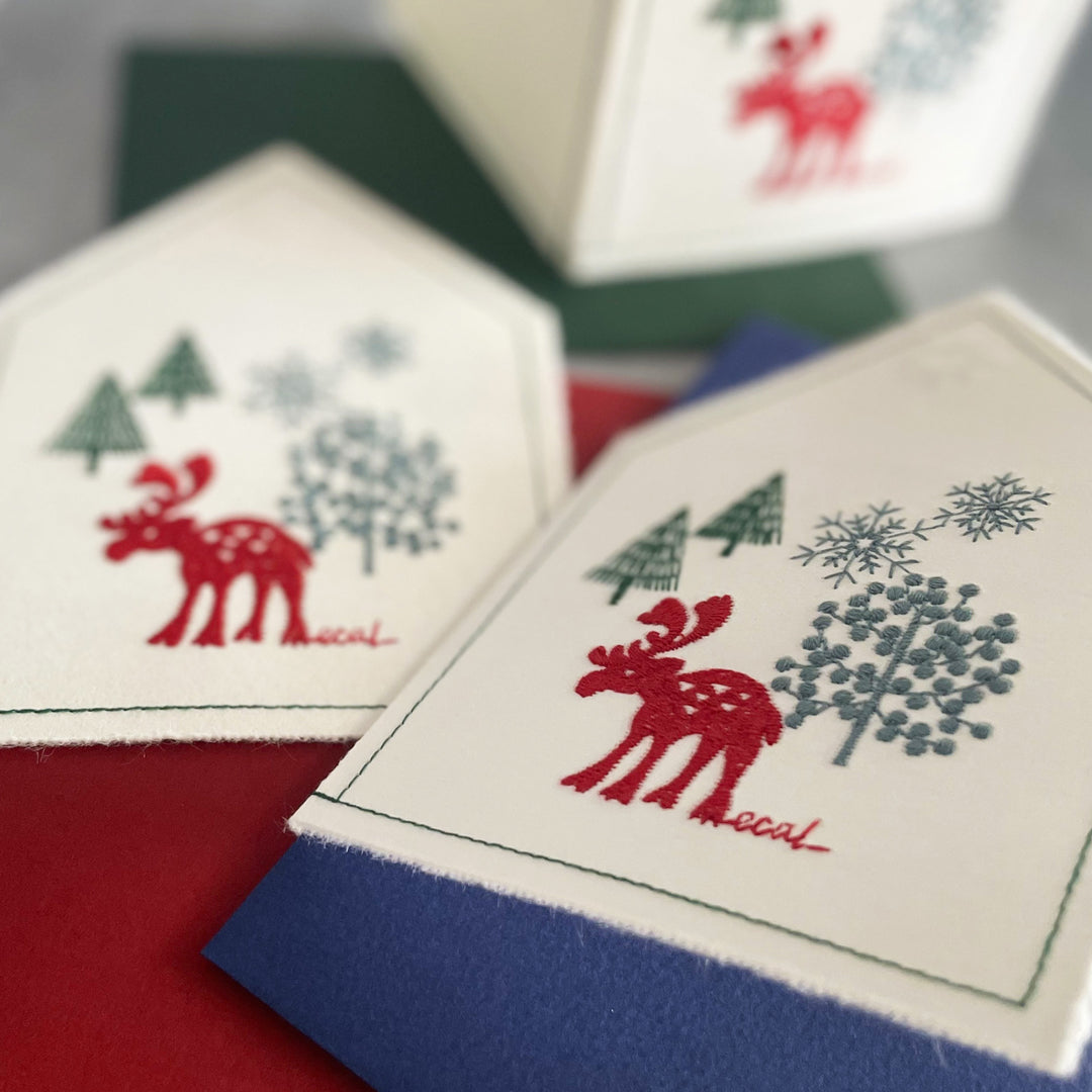 和紙のおうちカード 森の冬 winter in the forest / 3COLORS