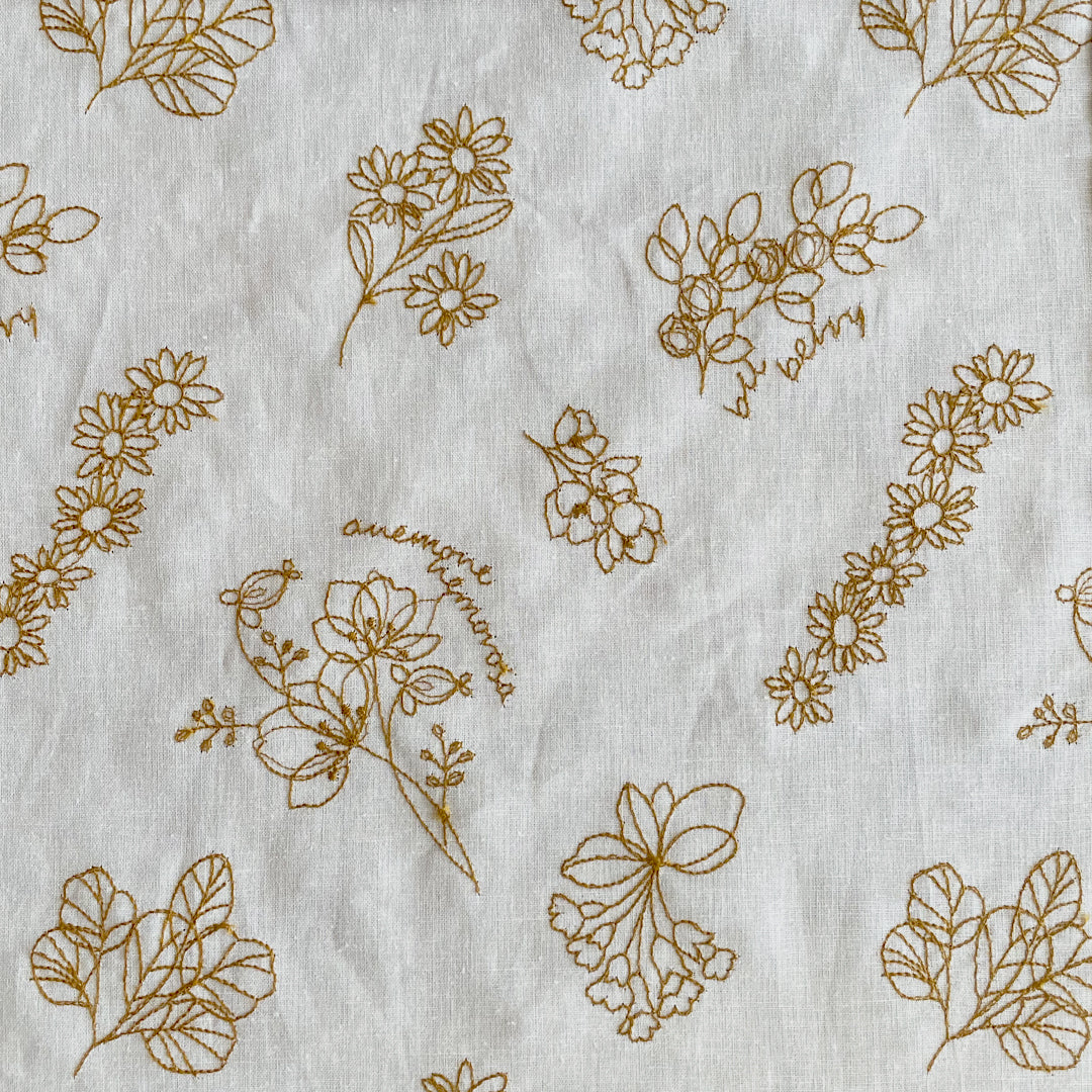 植物スケッチ  Botanical sketch / コットンリネン　3COLORS