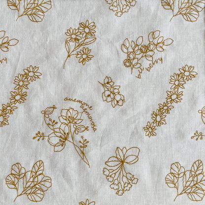 植物スケッチ  Botanical sketch / コットンリネン　3COLORS