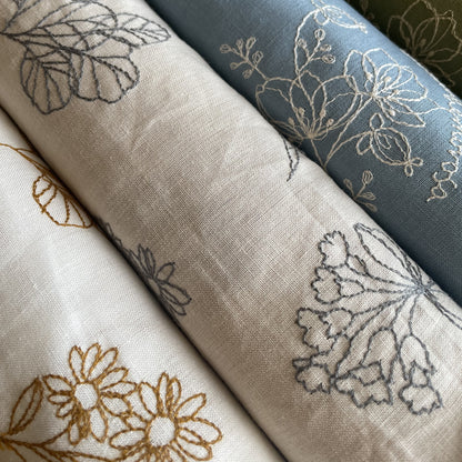 植物スケッチ  Botanical sketch / コットンリネン　4COLORS