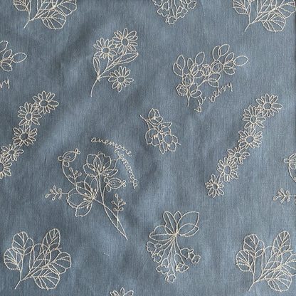 植物スケッチ  Botanical sketch / コットンリネン　3COLORS