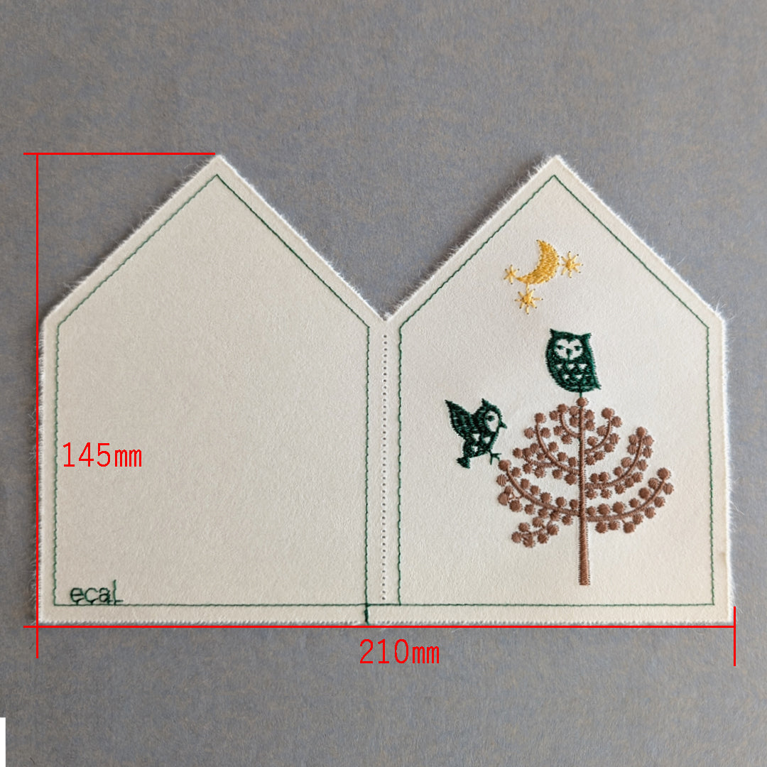 和紙のおうちｶｰﾄﾞ 森のフクロウ　Forest Owl / 2COLORS