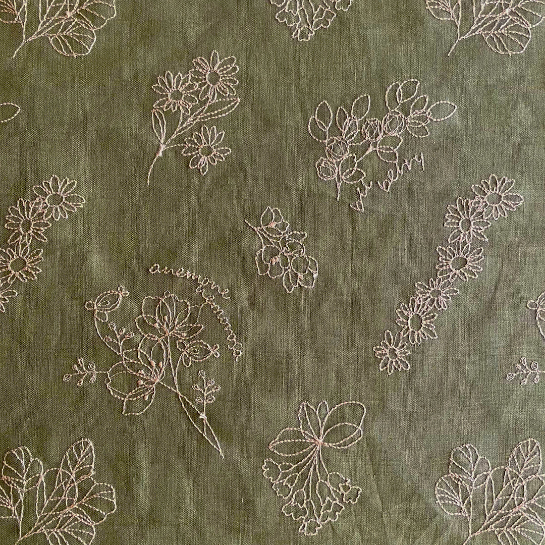 植物スケッチ  Botanical sketch / コットンリネン　3COLORS