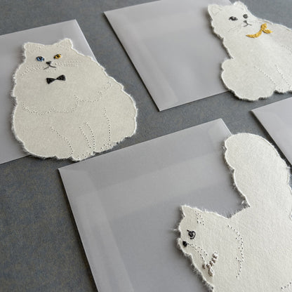 もふもふカード　ねこ　mofumofu card -cat- / 4designs