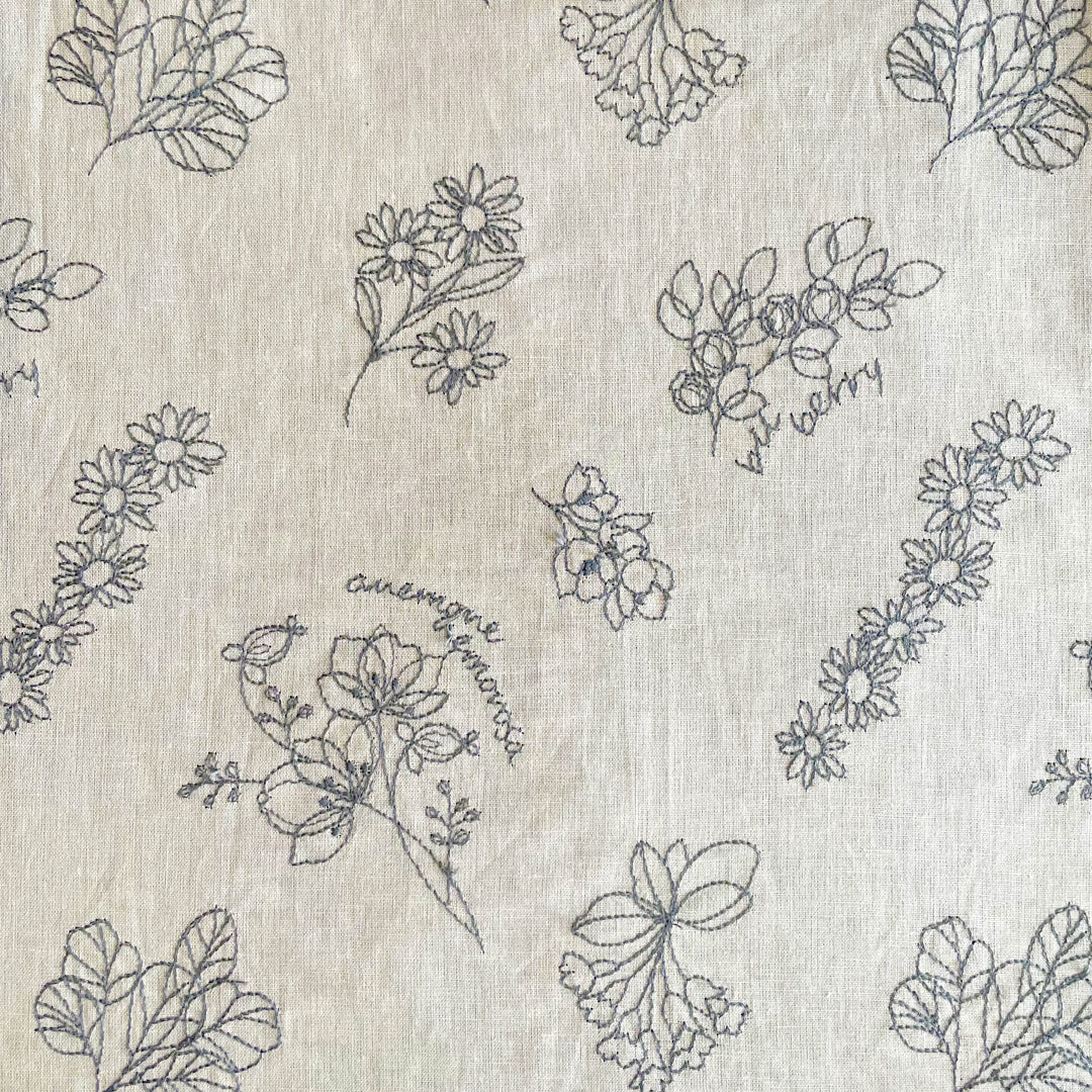 植物スケッチ  Botanical sketch / コットンリネン　4COLORS