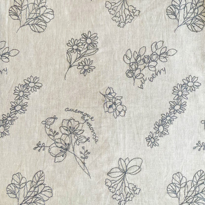 植物スケッチ  Botanical sketch / コットンリネン　4COLORS