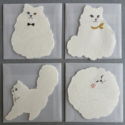 もふもふカード　ねこ　mofumofu card -cat- / 4designs