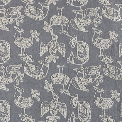 Birds in a lace pattern Silver gray