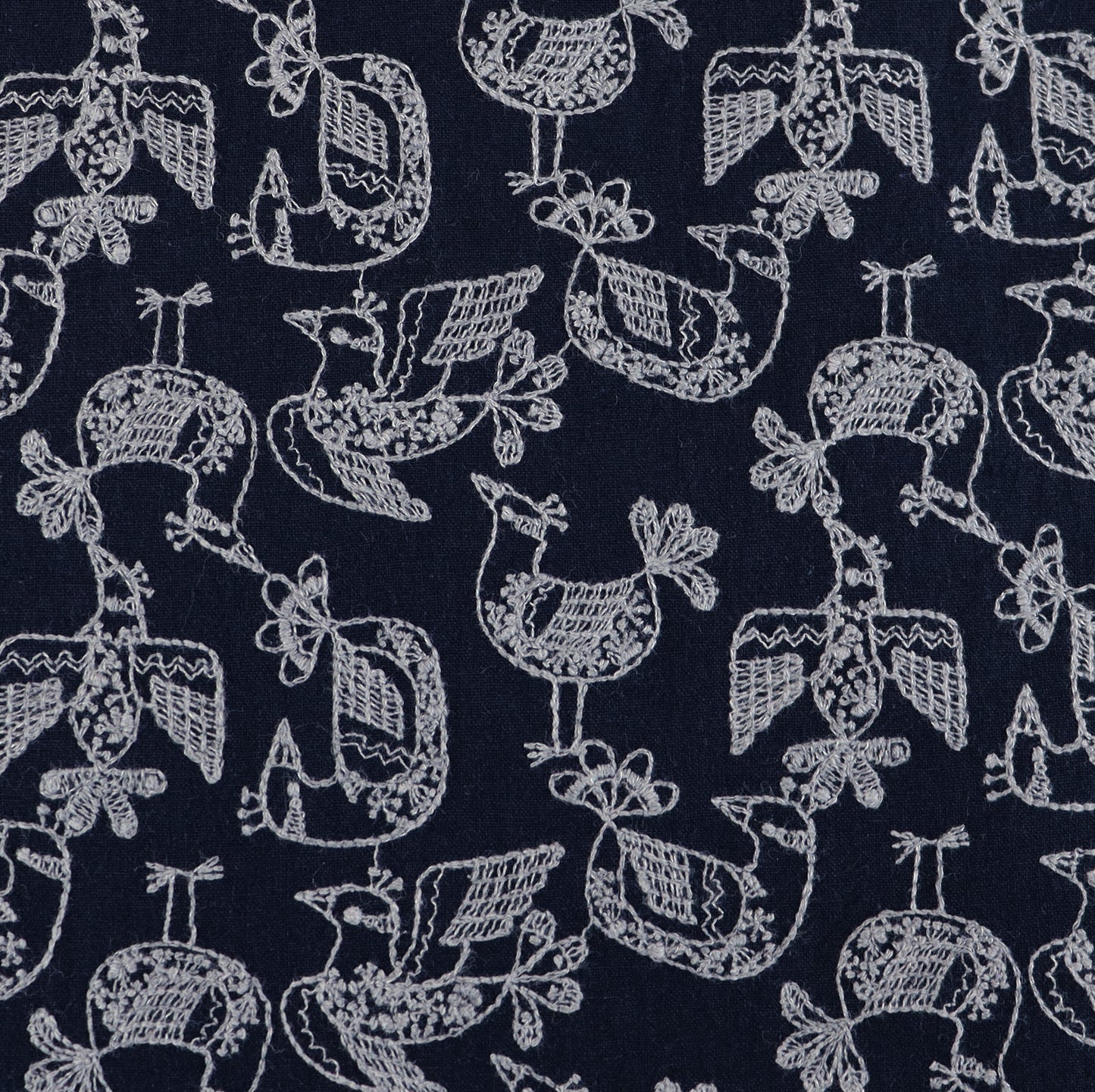 Birds in a lace pattern (Navy)