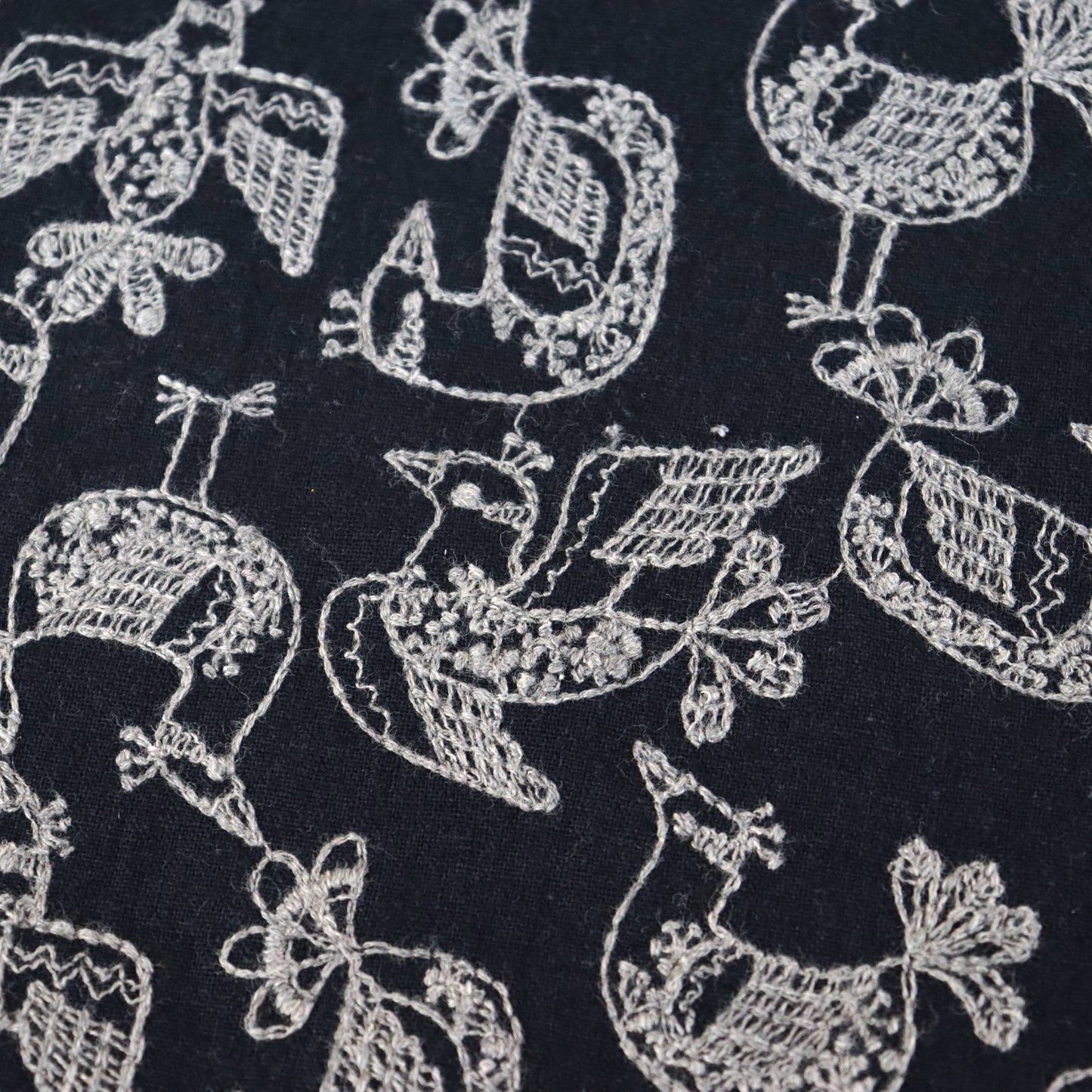 Birds in a lace pattern (Navy)