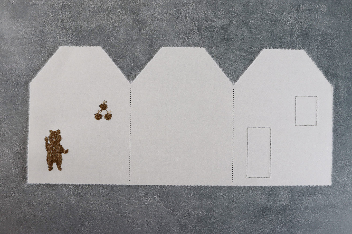 Washi House Card Bear Brown