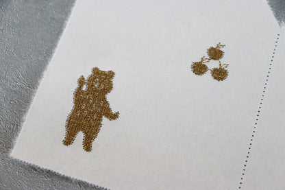 Washi House Card Bear Brown