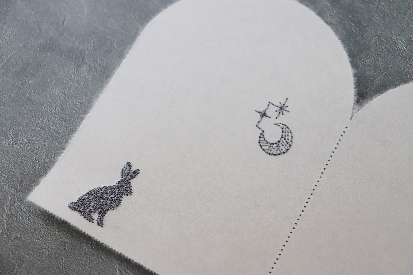 Washi House Card Rabbit Gray