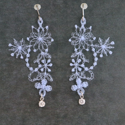 Lumikukka Halu Pieni Stone Blue gray (Both earrings)